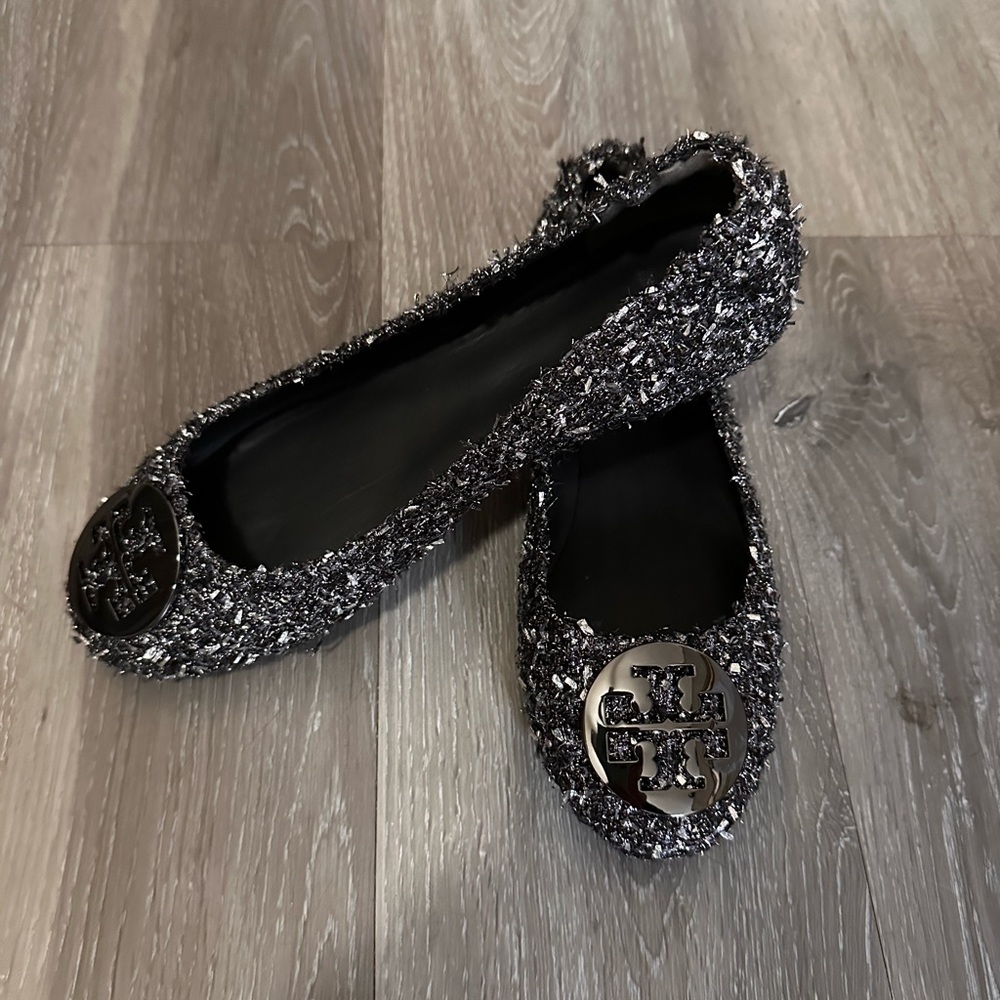 Tory Burch Minnie Travel Ballet Sparkle Jacquard